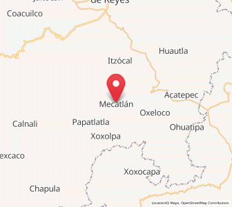 Map of Mecatlán, Hidalgo