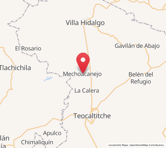 Map of Mechoacanejo, Jalisco