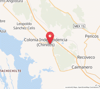 Map of Melchor Ocampo, Sinaloa