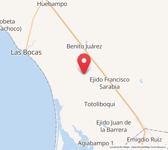 Map of Melchor Ocampo, Sonora