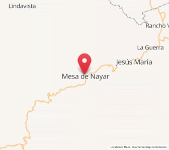 Map of Mesa del Nayar, Nayarit