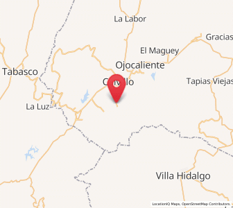 Map of Mesa Grande, Aguascalientes