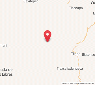 Map of Mexcaltepec, Guerrero