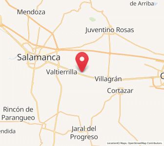 Map of Mexicanos, Guanajuato