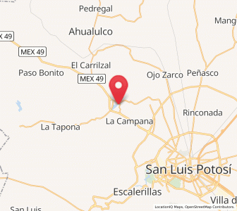 Map of Mexquitic de Carmona, San Luis Potosí