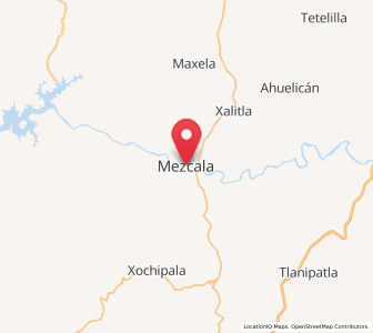 Map of Mezcala, Guerrero
