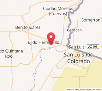 Map of Mezquital, Baja California