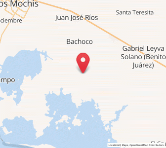 Map of Miguel Alemán, Sinaloa