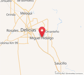 Map of Miguel Hidalgo, Chihuahua