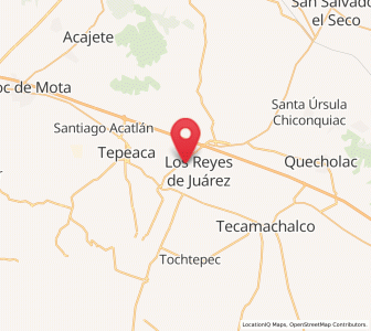 Map of Miguel Negrete, Puebla