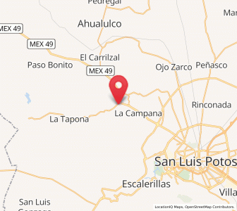 Map of Milpillas, San Luis Potosí