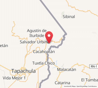 Map of Mixcum, Chiapas