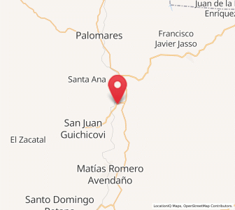 Map of Mogoñé Viejo, Oaxaca