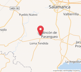 Map of Mogotes de San José Parangueo, Guanajuato