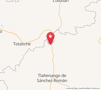 Map of Momax, Zacatecas