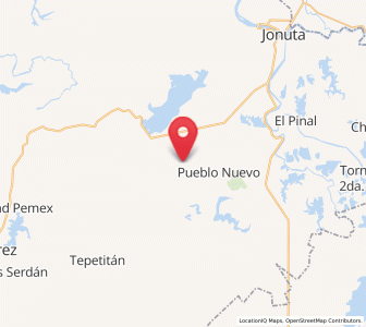 Map of Monte Grande, Tabasco