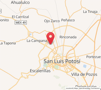 Map of Monte Obscuro, San Luis Potosí