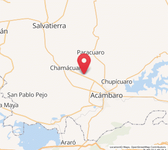 Map of Monte Prieto, Guanajuato