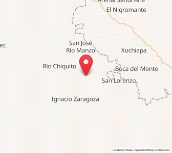 Map of Montenegro la Lana, Oaxaca