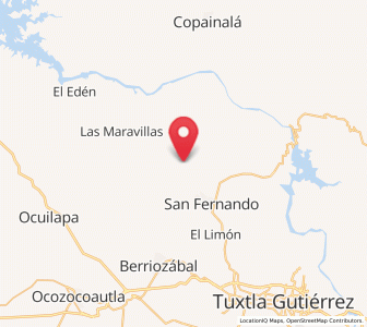 Map of Monterrey, Chiapas