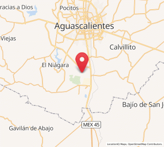 Map of Montoro, Aguascalientes