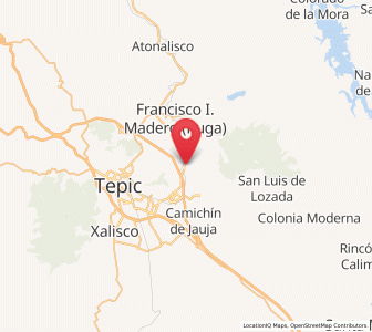 Map of Mora, Nayarit
