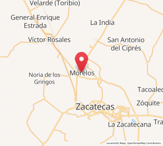 Map of Morelos, Zacatecas