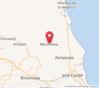 Map of Mozomboa, Veracruz