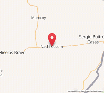 Map of Nachi Cocom, Quintana Roo