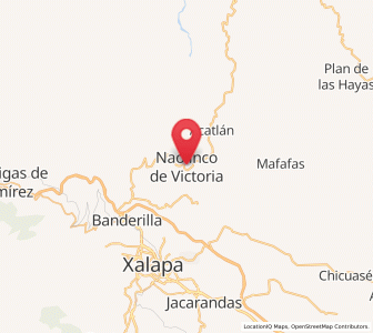 Map of Naolinco de Victoria, Veracruz