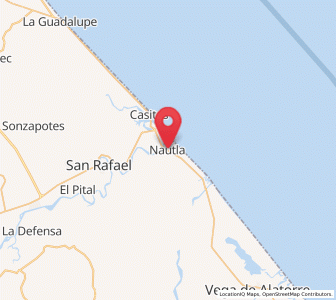 Map of Nautla, Veracruz