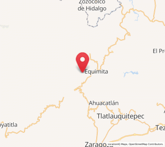 Map of Nauzontla, Puebla