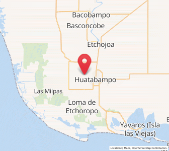 Map of Navobaxia, Sonora