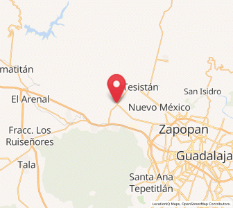 Map of Nextipac, Jalisco