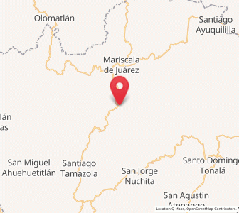 Map of Nicolás Hidalgo, Oaxaca