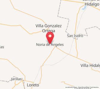 Map of Noria de Ángeles, Zacatecas