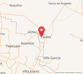 Map of Norias de Guadalupe, Zacatecas