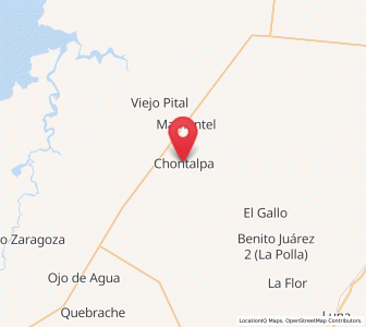 Map of Nueva Chontalpa, Campeche