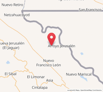 Map of Nueva Libertad, Chiapas