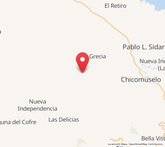 Map of Nueva Morelia, Chiapas
