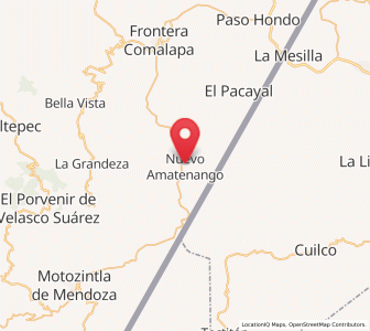 Map of Nuevo Amatenango, Chiapas