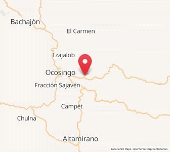 Map of Nuevo Jerusalén, Chiapas