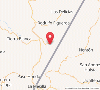 Map of Nuevo Llano Grande, Chiapas