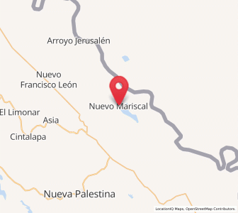 Map of Nuevo Mariscal, Chiapas