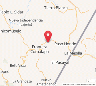 Map of Nuevo México, Chiapas