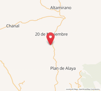Map of Nuevo México, Chiapas