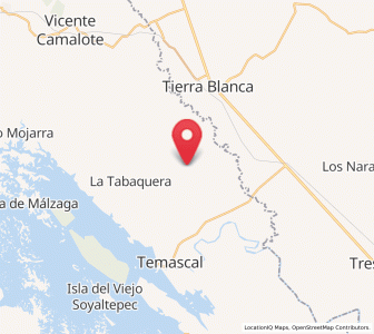 Map of Nuevo Pescadito de Málzaga (La Breña), Oaxaca