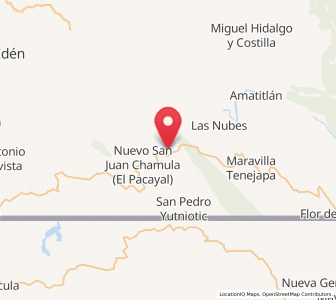 Map of Nuevo Poza Rica, Chiapas