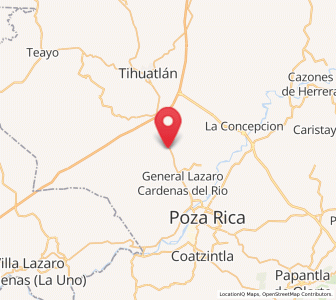 Map of Nuevo Progreso, Veracruz