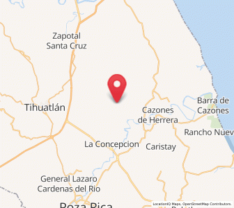 Map of Nuevo Tejamanil, Veracruz